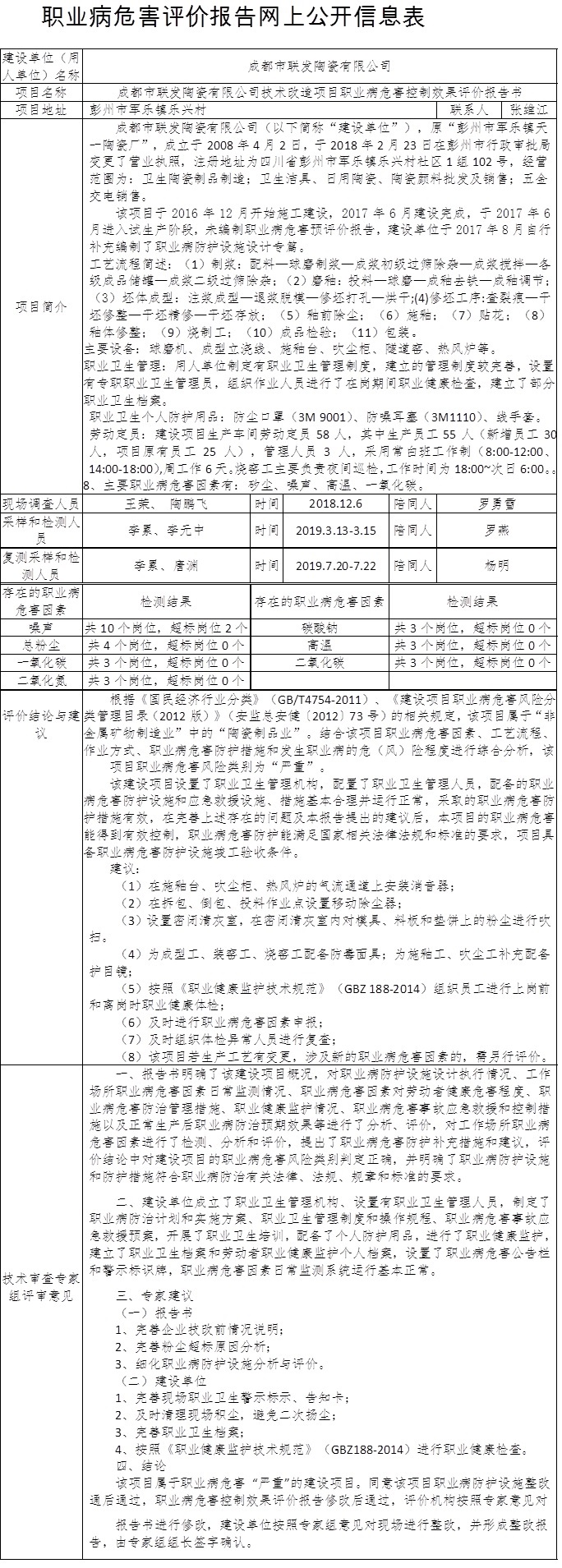 成都市联发陶瓷有限公司技术改造项目职业病危害控制效果评价报告书.jpg